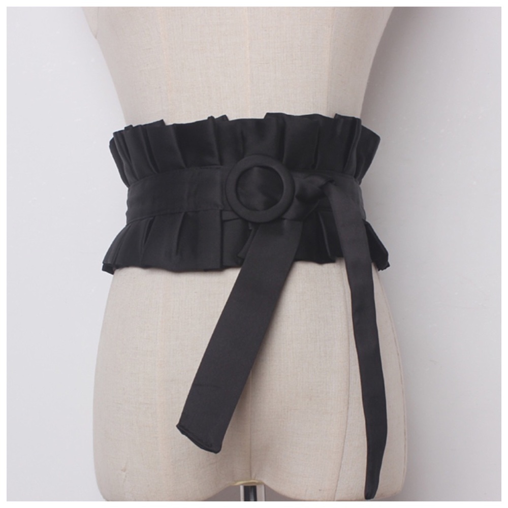 Handmade Pleated Satin Belt - Picture 8 of 10